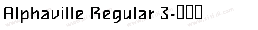 Alphaville Regular 3字体转换